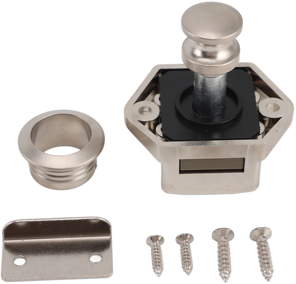Dailygoods - Dailygoody - Drukknopvergrendeling - Mini-knopvergrendeling - Eenvoudig te installeren - Multifunctioneel - RV-kastdeur - Geschikt voor auto, caravan