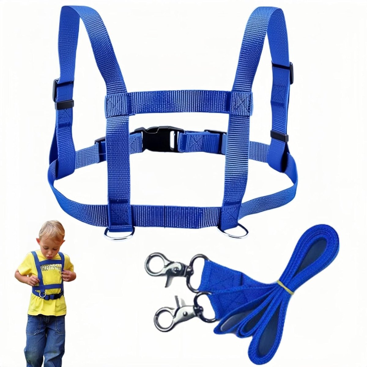 Verstelbare Paardentuig met Lange Leash, Veiligheidsriem voor Kinderen en Peuters, Ideaal voor Paardenspeelgoed
