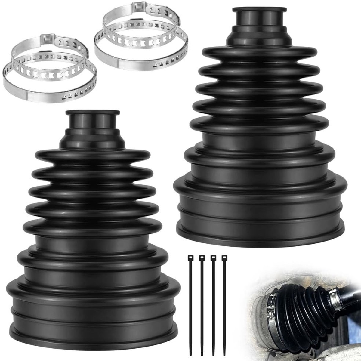 Dailygoods - Universele CV-Manchets voor Auto Reparatieset, 2 Stuks