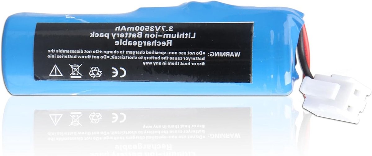 Vervangende lithium-ion batterij van 3500 mAh voor raamzuigers, compatibel met Leifheit modellen 51000, 51002, 51113 en 51114, krachtige accu voor optimale prestaties