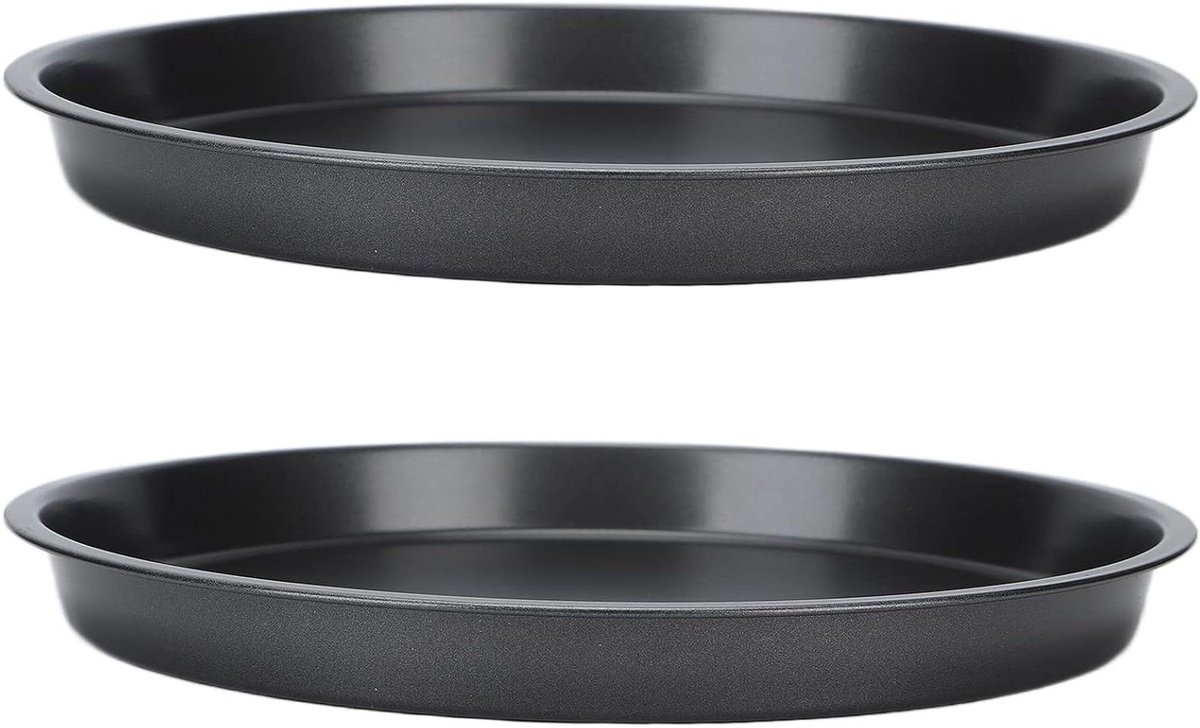 Pizzablik Set - Bakplaat - Pizza Bakken - Antiaanbaklaag - 32 cm - Zwart