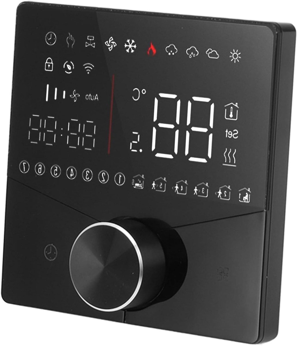 Digitale Thermostaat - Slimme Regelaar - Temperatuur Regelen - Nauwkeurige Controle - LCD Display - Zwart