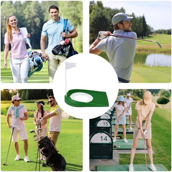 Golf Puttingbeker - Trainingshulp Putter - Golfvaardigheden Verbeteren - Inklapbaar Lichtgewicht - 182 x 132 cm - Groen van GOLF — afbeelding 5