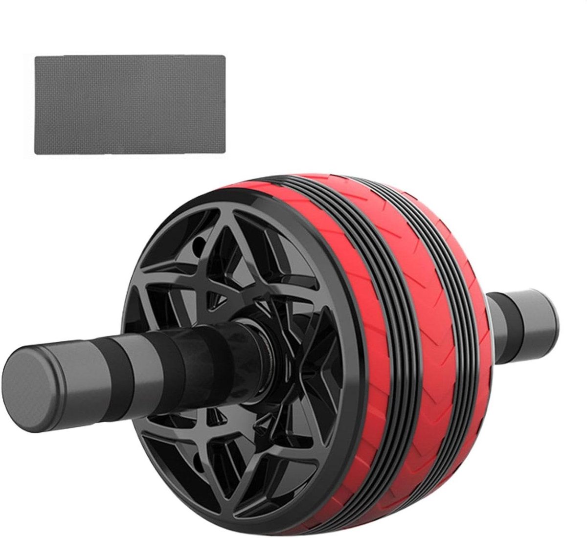 Buikspierwiel - Core Trainer - Thuis Fitness - Dubbele Wielen - 21x17x15 cm - Rood