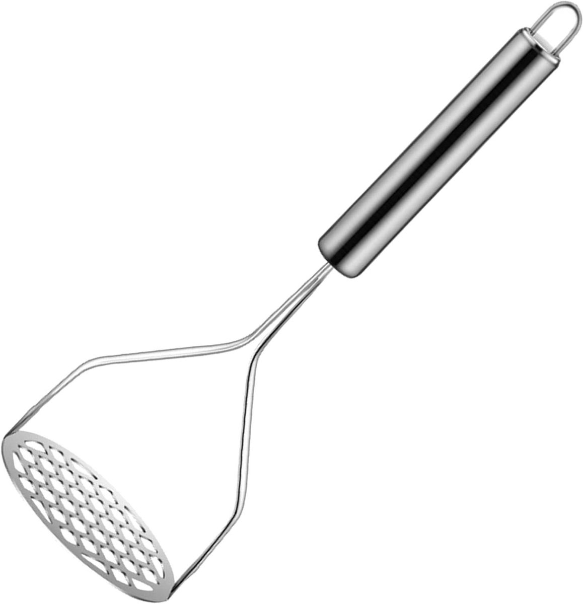 Aardappelpers - Keukenstamper - Puree Maken - Duurzaam RVS - 8x8x25.3cm - Zilverkleurig