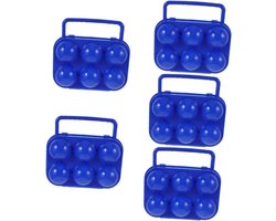Mipcase 5 Stuks Outdoor Eierdoos Ei Houder Camping Ei Opslag Container Koelkast Wandelen Eieren Houder Draagbare Eiercontainer Eierbus Carry Eierdoos Draagbare Eierdoos