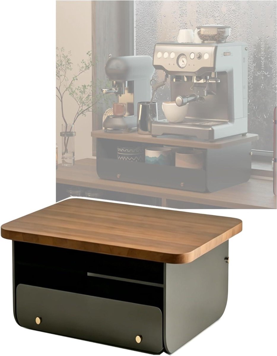Koffiezetapparaat Organizer - Aanrecht Station - Keuken Organiseren - Ruimte Maximaliseren - 53 x 41 x 24 cm - Zwart