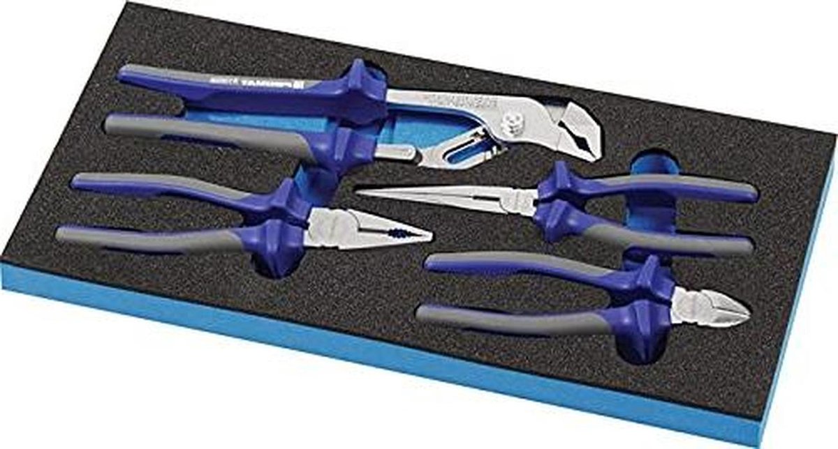 Gereedschap module - Tangenset - Werkplaats organiseren - 4-delige set - 1/3 module - Zilver