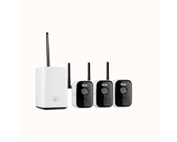 Swann MaxRanger4K™ Mini – Buitencamera’s – 3 Pack met Hub – 4K Ultra HD resolutie – Nachtzicht in kleur – Tweeweg Audio – Geen Abonnementskosten – 64GB SD Card – 150 Meter Draadloos Bereik – Wi-Fi HaLow™ Technologie