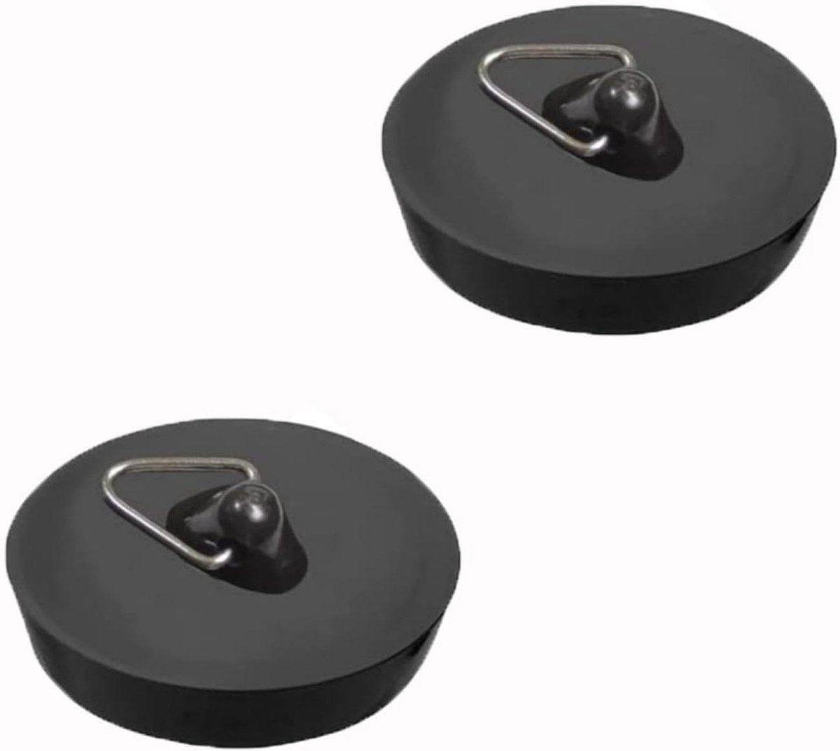 Afvoerstop set - Gootsteenpluggen - Water Dicht Maken - Goed Afdichtend - 2 stuks - Zwart