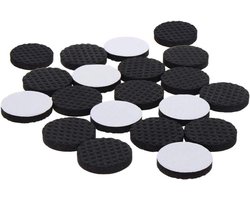 MroMax Meubelkussens Zelfklevende EVA Pads 25mm Dia 4mm Dikke Ronde Zwart 48Pcs