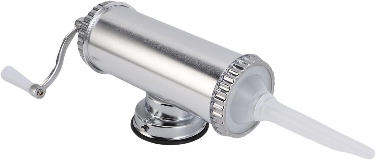 Worstmaker - Vleesvuller - Zelf worst maken - Roestvrij staal - 30 x 16 x 11 cm - Zilver