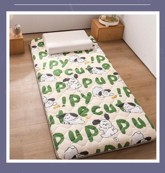 Japanse slaapmat - Vloermatras futon - Comfortabel slapen - Hoge dichtheid schuim - 80x190 cm - Groenblauw — afbeelding 4