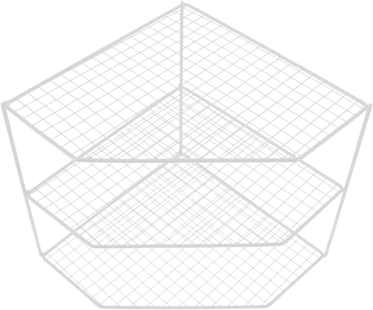 Keuken Plank - Opbergrek Hoek - Keuken Ordenen - Ruimtebesparend Ontwerp - 24x24x24 cm - Wit