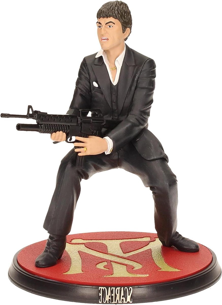 Verzamelfiguur Tony Montana - Filmfiguur Actiefiguur - Fan Collectie - Met Tentoonstellingsbodem - 18 cm - Meerkleurig