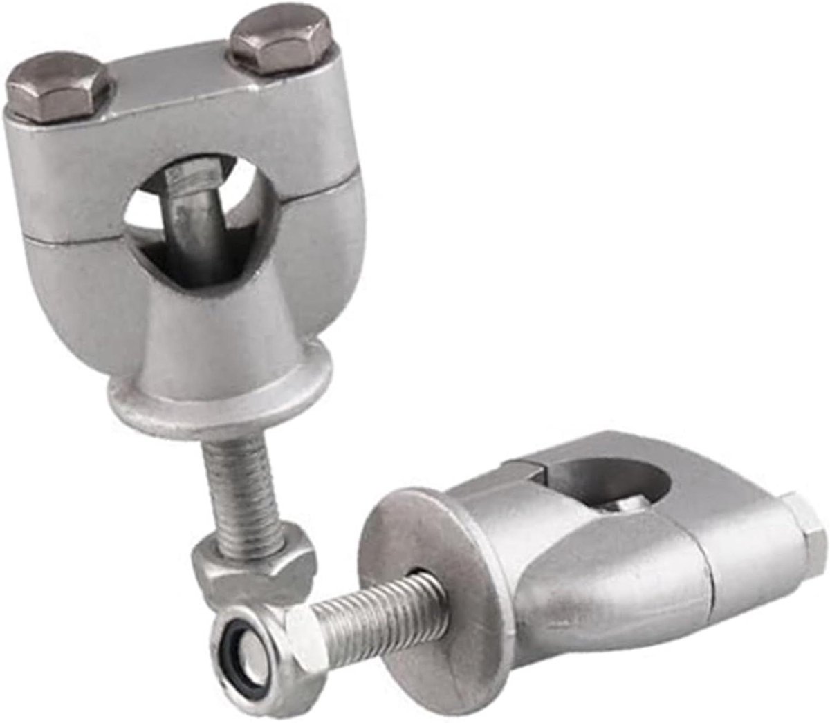 Stuurverhogers Motorfiets - Stuurklemmen Adapter - Verbeteren Rijcomfort - Schokabsorberend Ontwerp - 22 mm - Zwart
