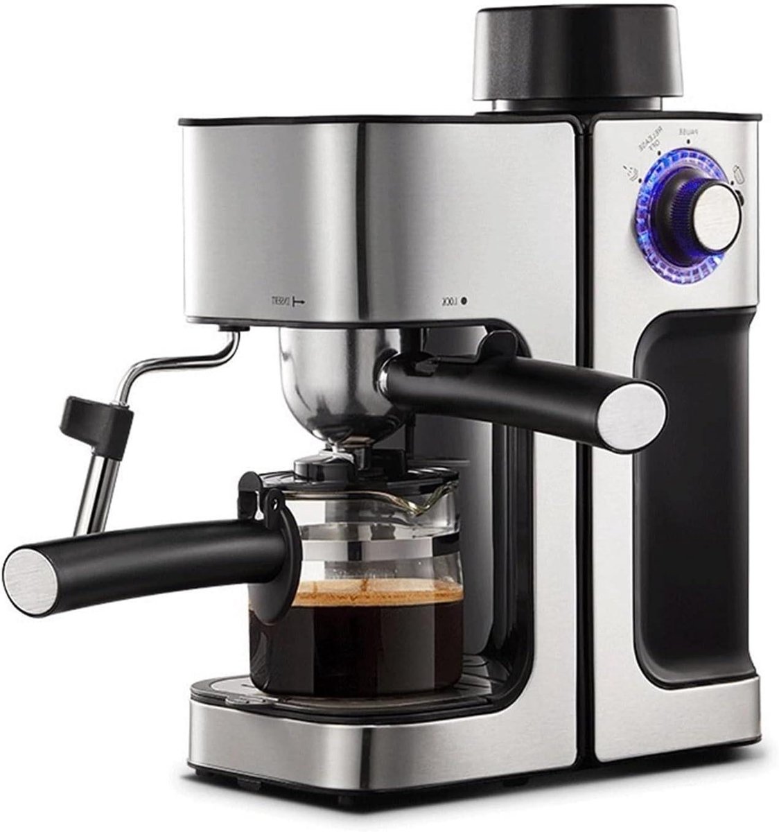 Koffiezetapparaat - Espressomachine Cappuccino - Thuis Koffie Maken - Intelligent Temperatuurregelsysteem - 5-10 Kopjes - Zwart
