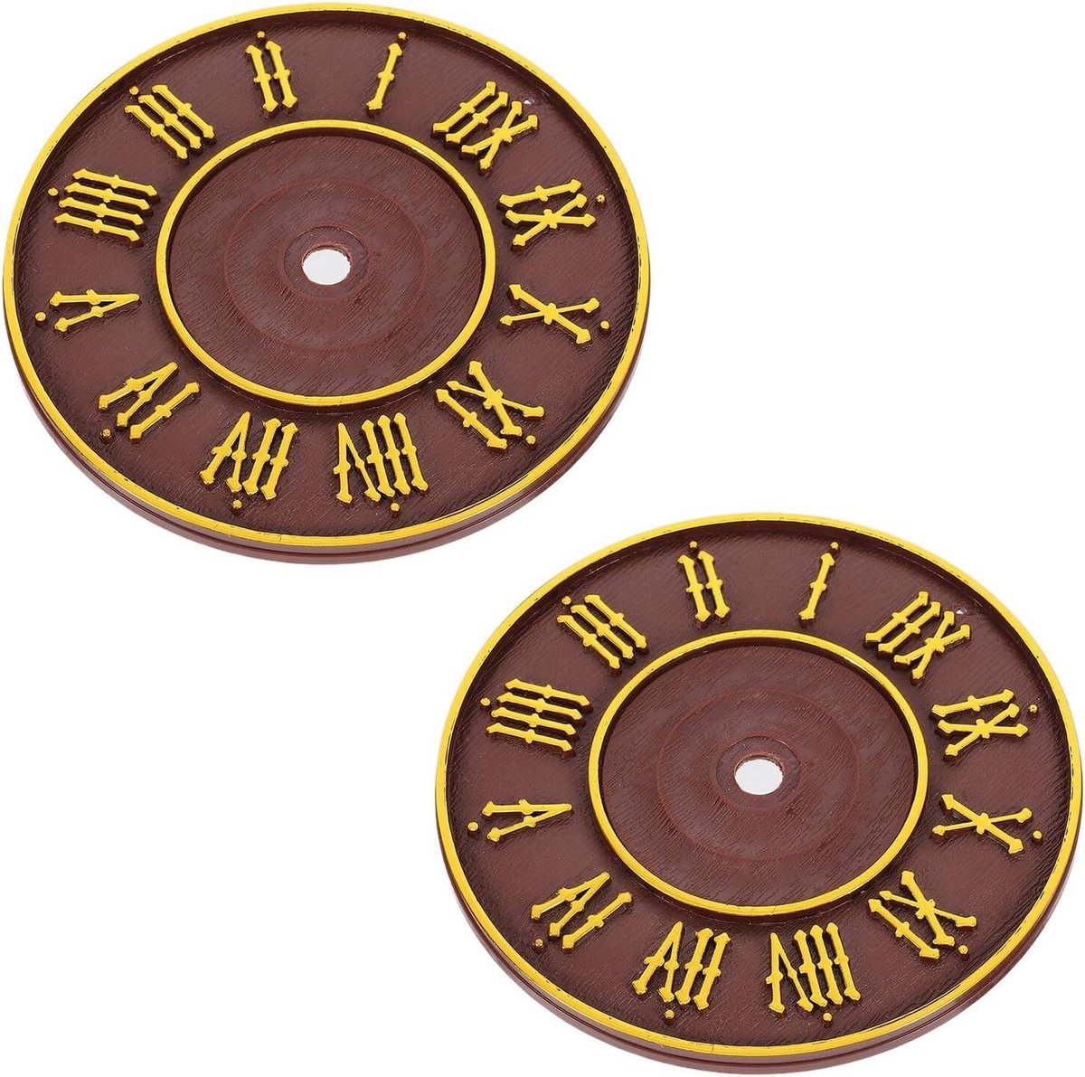 Klok Wijzerplaten - Reparatieonderdelen Wandklok - Klok Repareren - Vintage Romeinse Cijfers - 13.7 cm - Meerkleurig