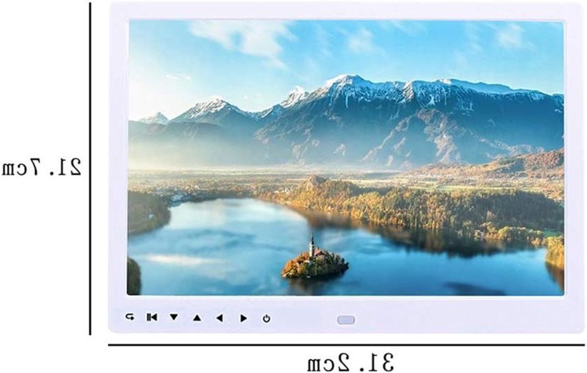 Digitale Fotolijst - Elektronisch Album - Foto's Tonen - Hoge Resolutie Scherm - 13 Inch - Wit