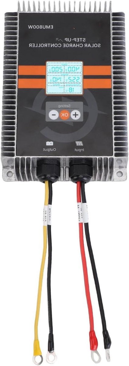 Zonnelaadregelaar - MPPT Controller - Zonne-energie Opwekking - 99% Tracking Efficiëntie - 800W Vermogen - Grijs