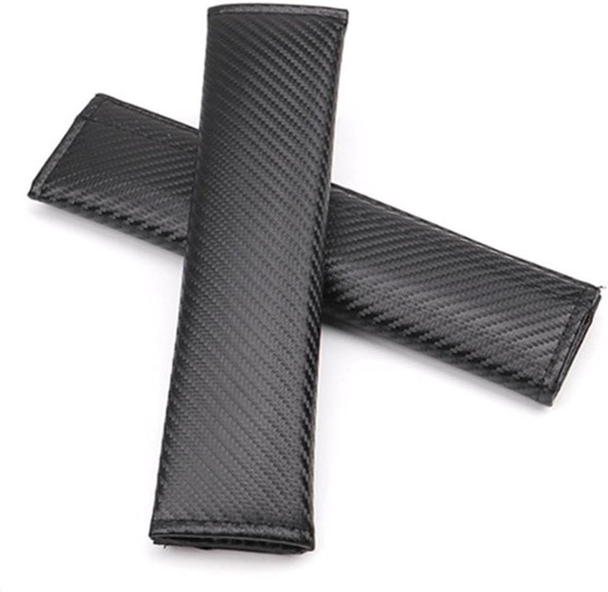 Autogordelpads - Gordel Schouderstuk - Comfortabel Rijden - Zacht Koolstofvezel - 22x6.5CM - Zwart