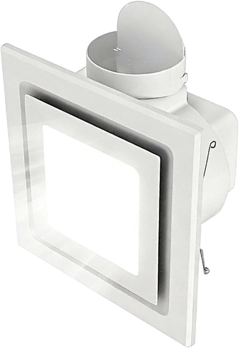 Badkamerventilator - Afzuigventilator - Vochtige Ruimte - Geïntegreerde LED - 100 mm - Wit