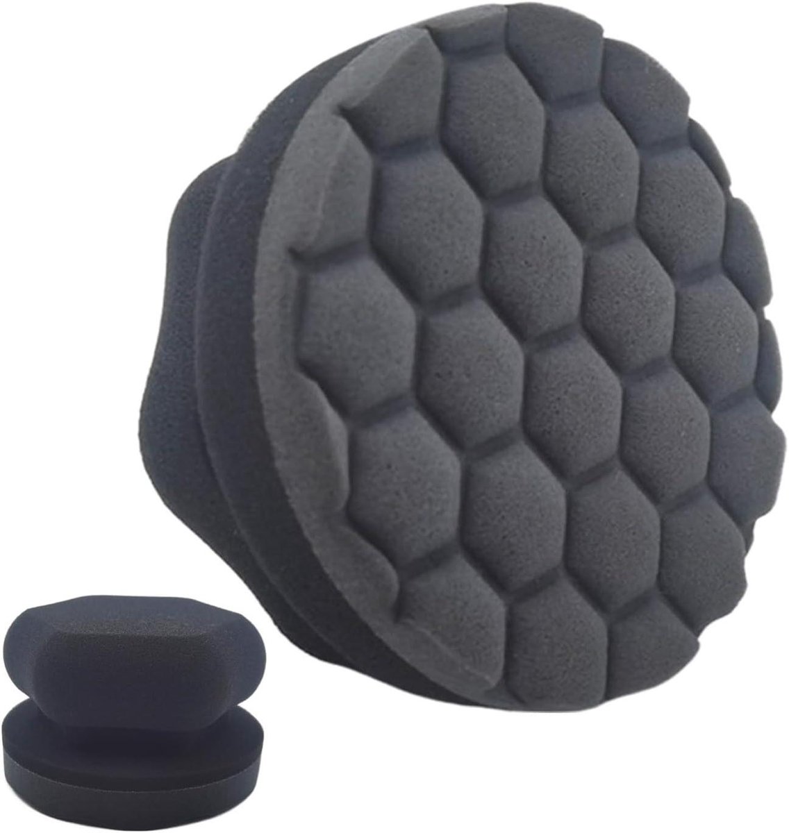 Banden Applicator - Wax Spons - Voertuig Onderhoud - Ergonomische Grip - 10x6x8cm - Zwart
