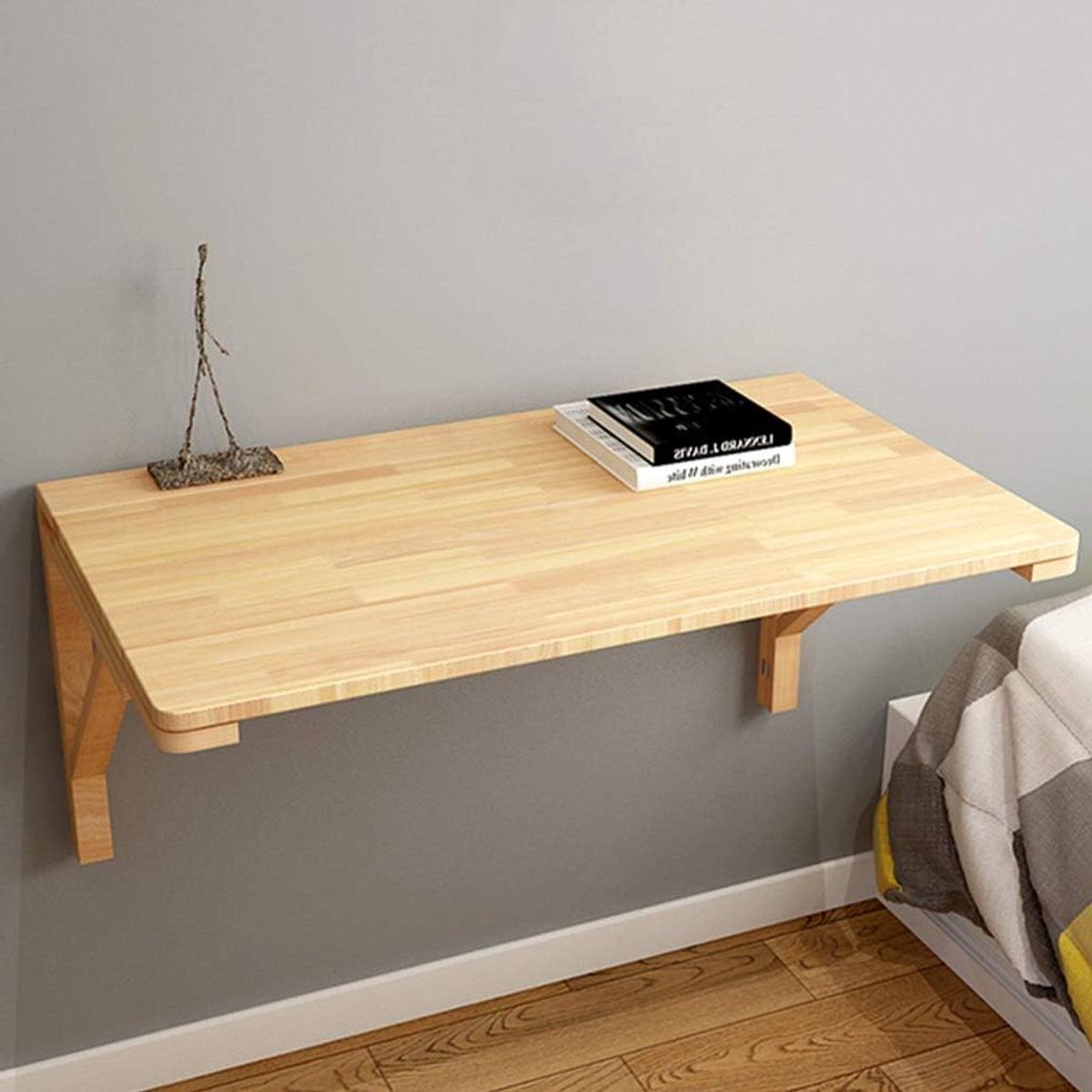 Opklaptafel - Wandtafel Bureau - Ruimte Besparen - Inklapbaar Ontwerp - 100x50cm - Zwart