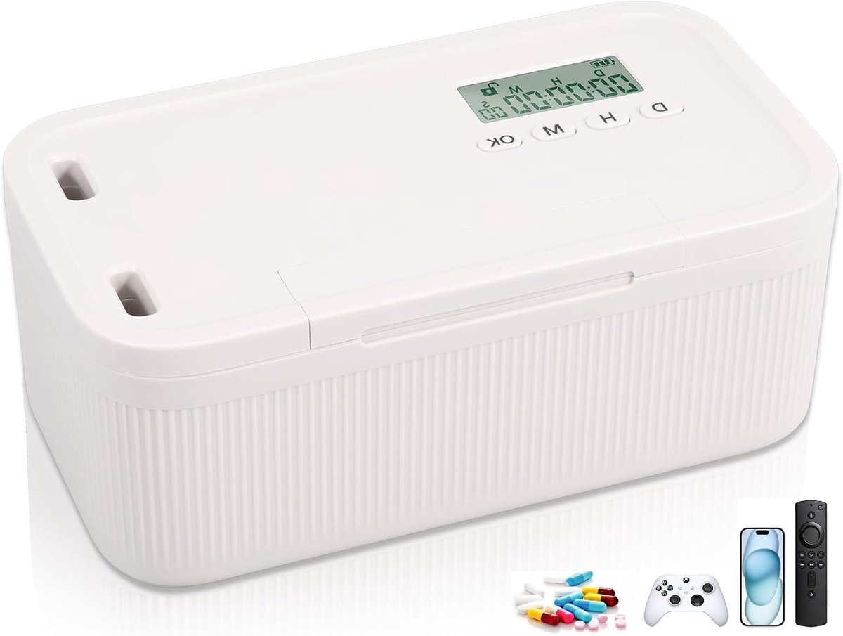 Veilige Mobiele Telefoon Lock Box met 2 Werkmodi, Ideaal voor Thuis en Reizen, 24 x 13.2 x 9.7 cm
