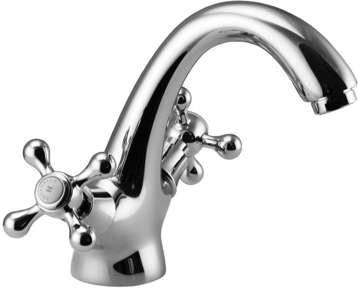 Aquanello Heritage Ascot Klassieke Nostalgische Wastafelmengkraan Chroom CR-4101-HA