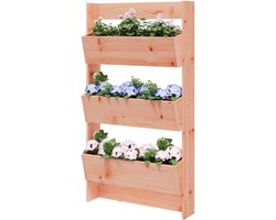Bloembak voor aan de muur - Verticale plantenbak - Tuin decoreren - Massief Douglas hout
