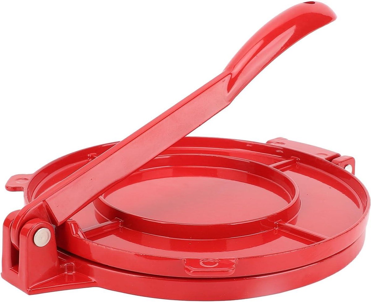 Deegpers - Tortilla Maker - Platbrood Maken - Aluminium Legering - 25 cm - Zilver