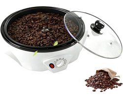 Elektrische Koffiebrander - Thuisbrander Koffiebonen - Koffie Branden - Instelbare Temperatuurregeling - 800g Capaciteit - Zwart