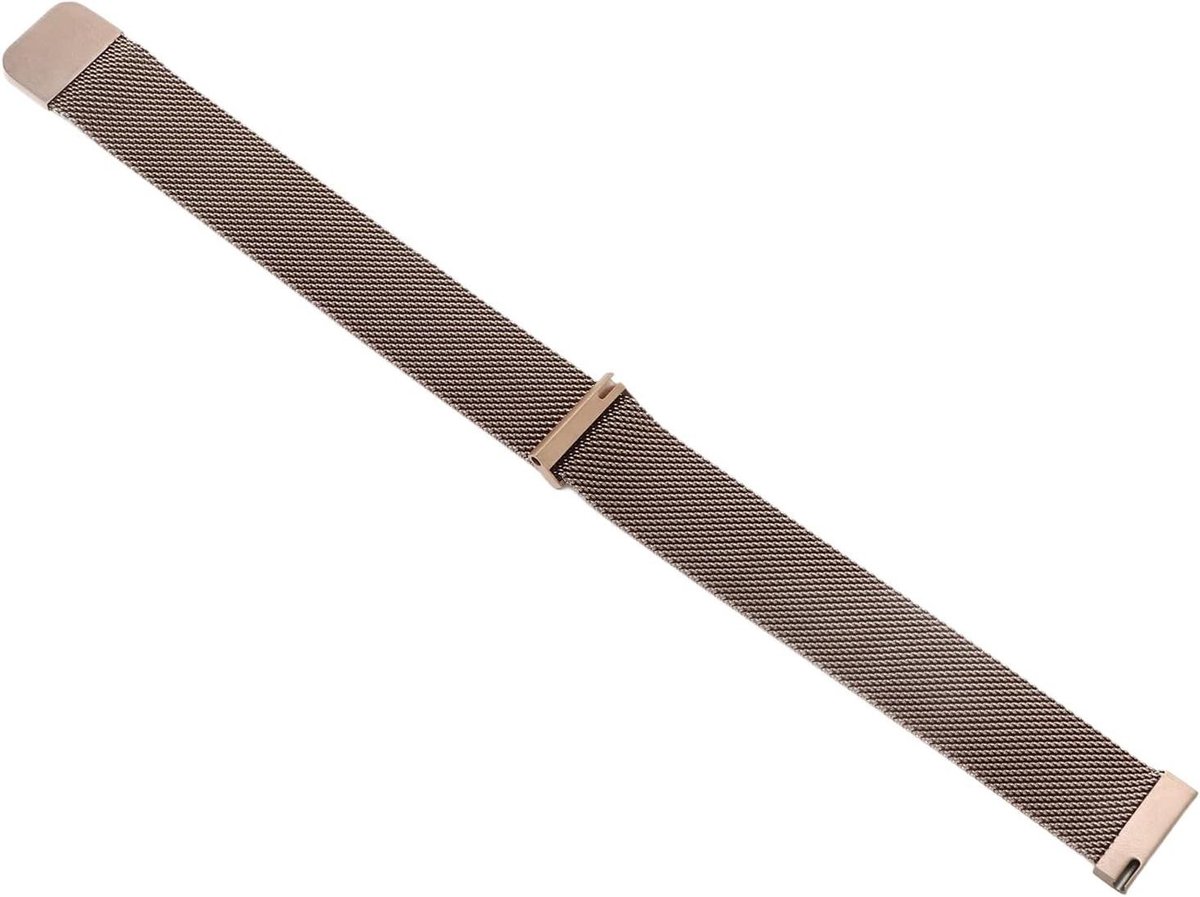 Horlogeband Mesh - Smartwatch Band - Dagelijks Gebruik - Magnetische Sluiting - 20mm - Roségoud