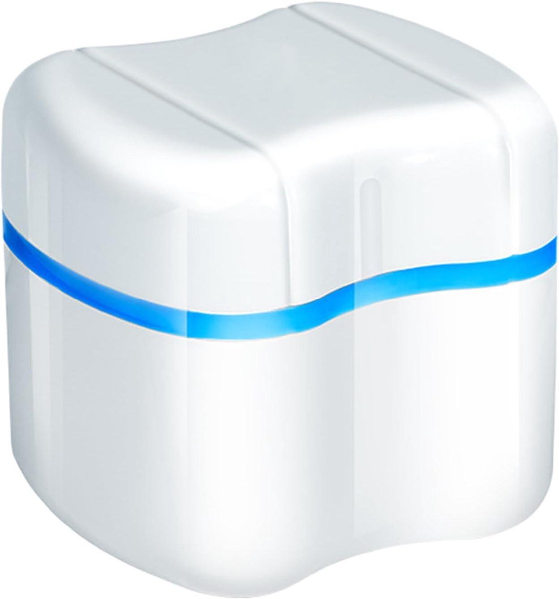 Prothese Opbergdoos - Kunstgebit Houder - Hygiënisch Bewaren - Lekvrije Container - 8 cm - Wit