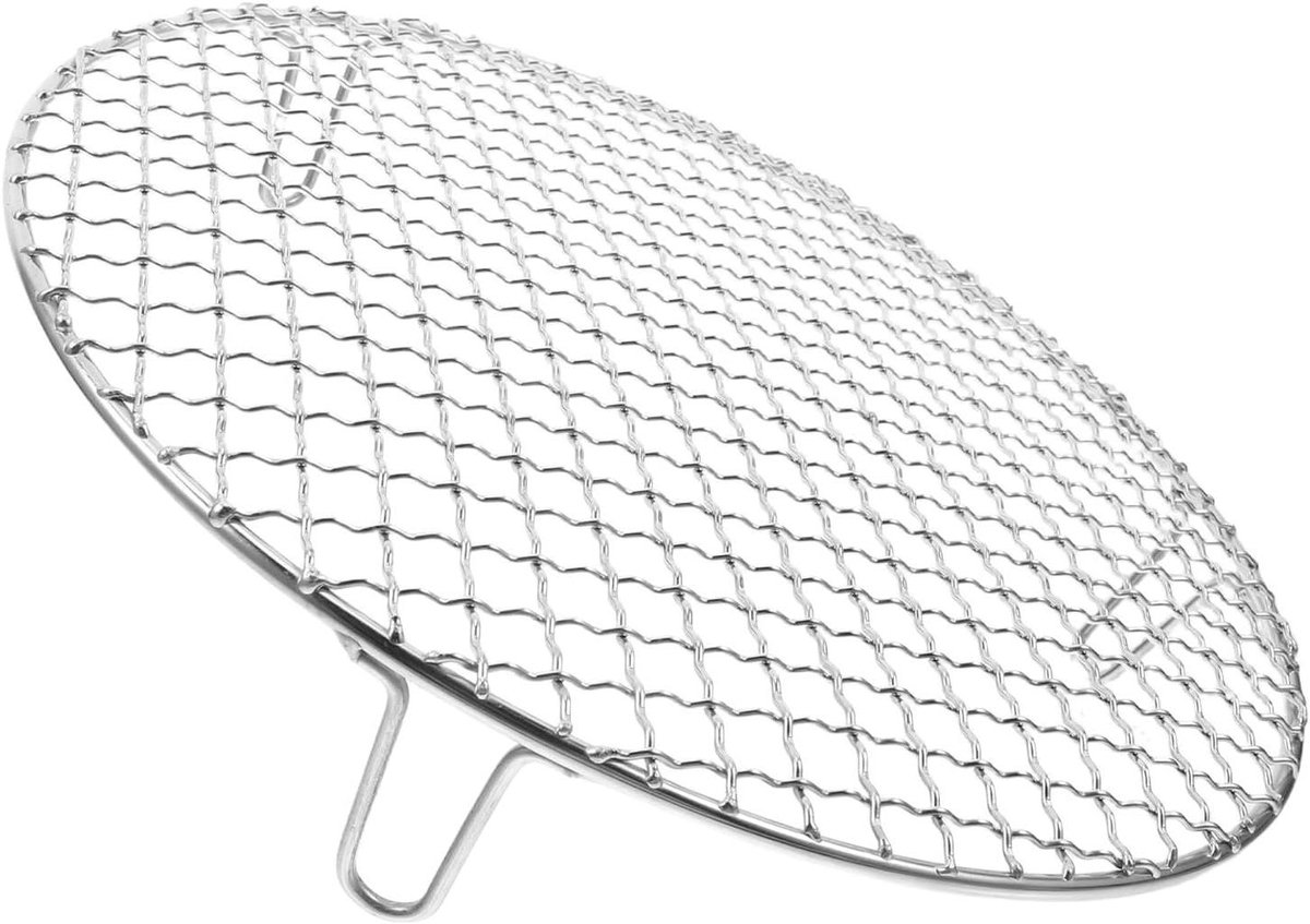 Ronde BBQ Grill - Houtskool Rooster - Buiten Koken - Gelijkmatige Warmte - 30.5cm - Zilver
