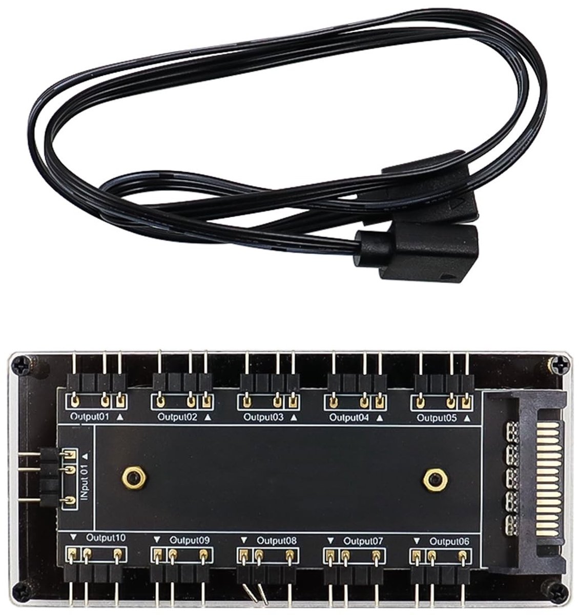 Dailygoods - 10-poorts RGB Hub Splitter met 50cm Verlengsnoer