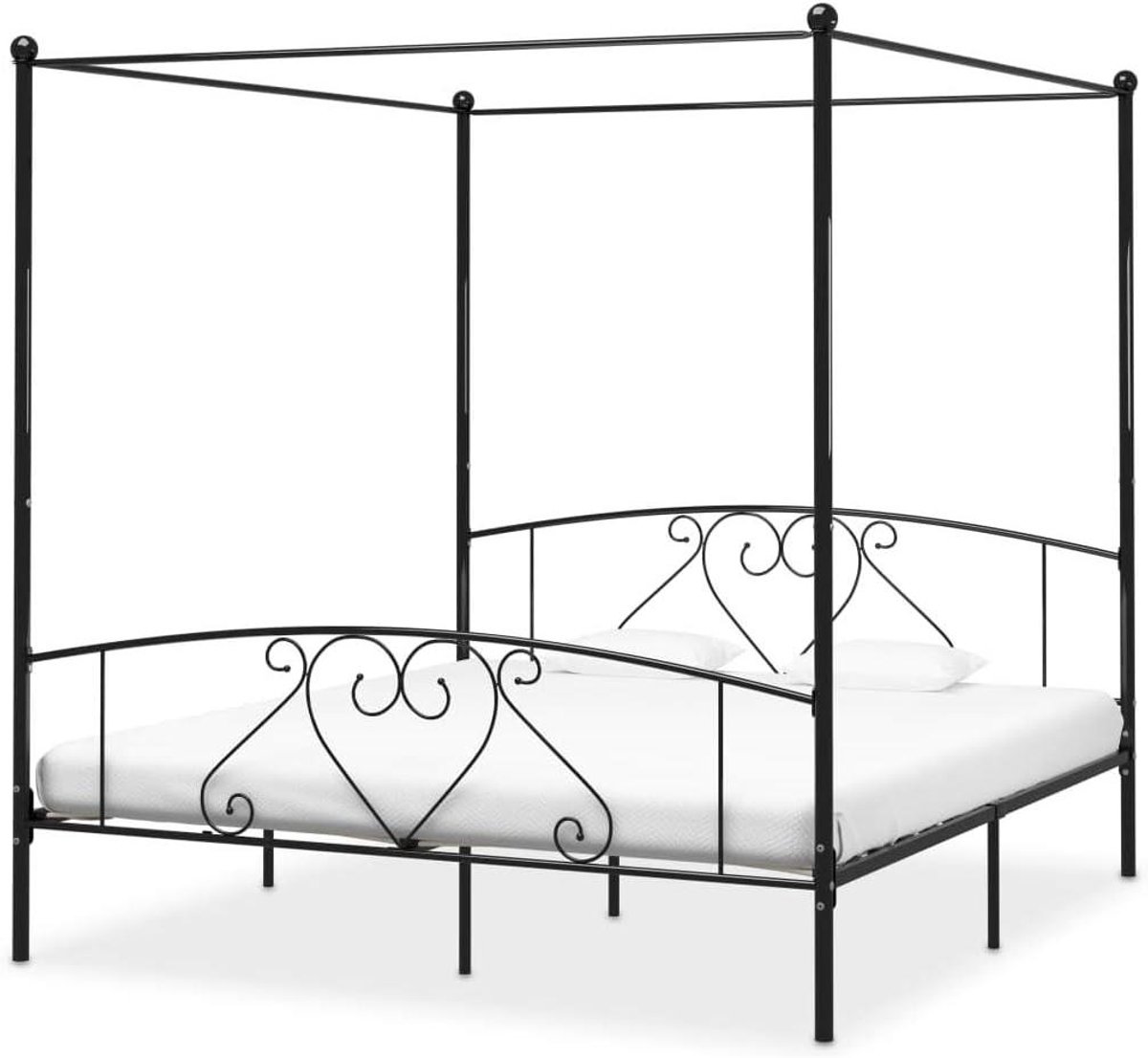 Modern Bedframe - Metalden Basis - Slaapcomfort Creëren - Robuust Metaal Design - 90 x 200