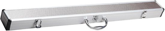 Biljartkeu Koffer - Keu Opberger - Veilig Vervoer - Aluminium Constructie - 82 cm - Zilver — afbeelding 4