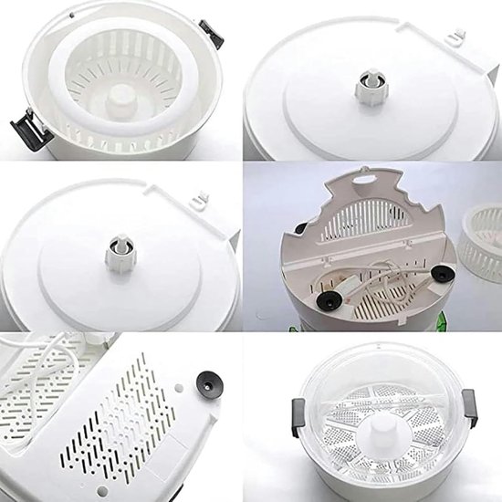 Elektrische Aardappelschiller - Automatische Schilmachine - Groenten Fruit Schillen - Veiligheidsslot Bediening - 1 kg Capaciteit - Wit — afbeelding 4