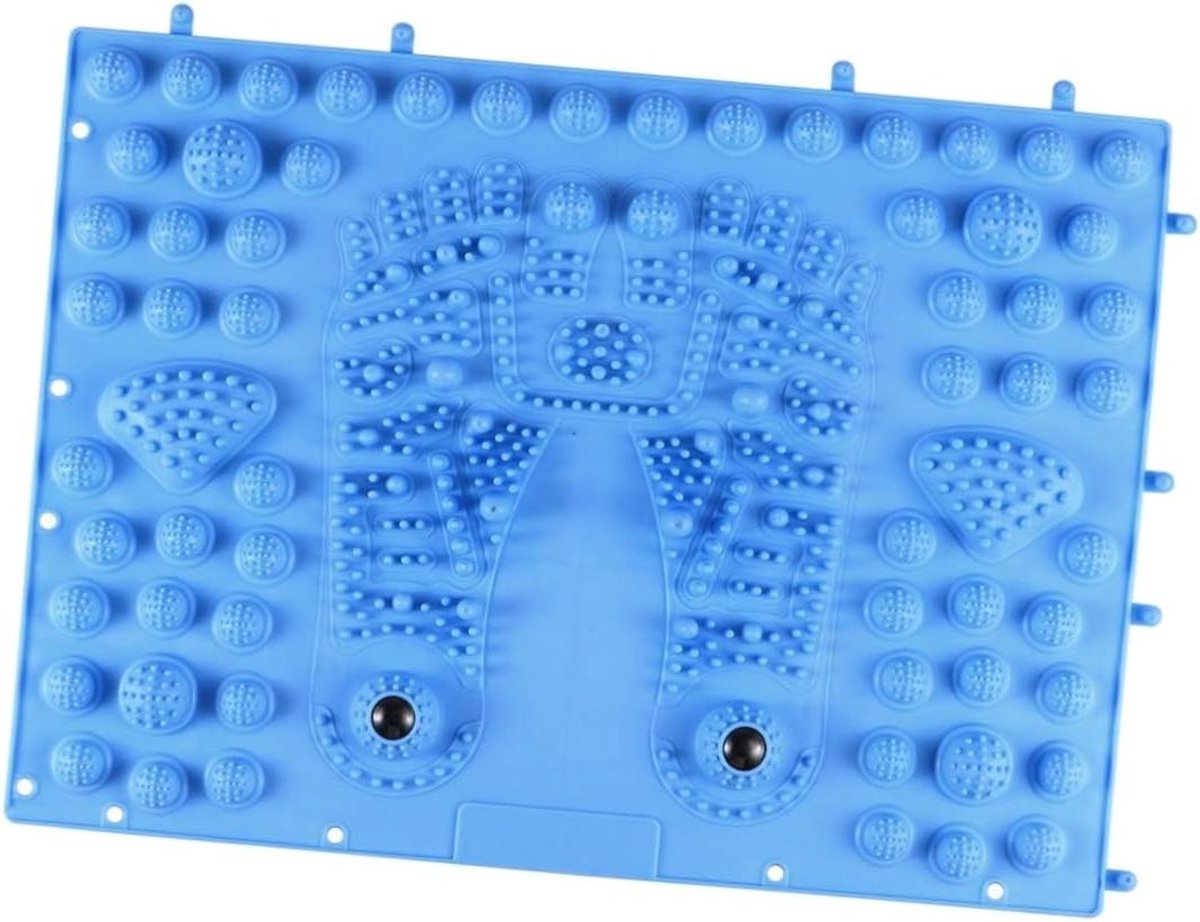 Voetmassage Mat - Reflexologie Pad - Ontspanning Thuis - Oneffen Massageoppervlak - 39 x 39 cm - Blauw