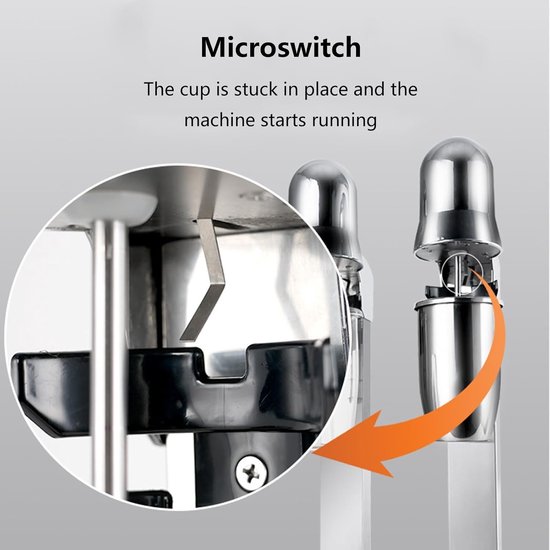 Milkshakemaker Roestvrij Staal - Drankmixer Blender - Dranken Maken - Variabele Snelheid - 650ml Capaciteit - Zilver — afbeelding 3