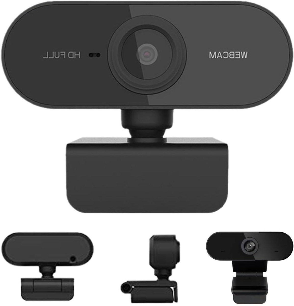 Streaming Webcam - HD Camera - Online Vergaderen - 360 Graden Draaibaar - 720P Resolutie - Zwart