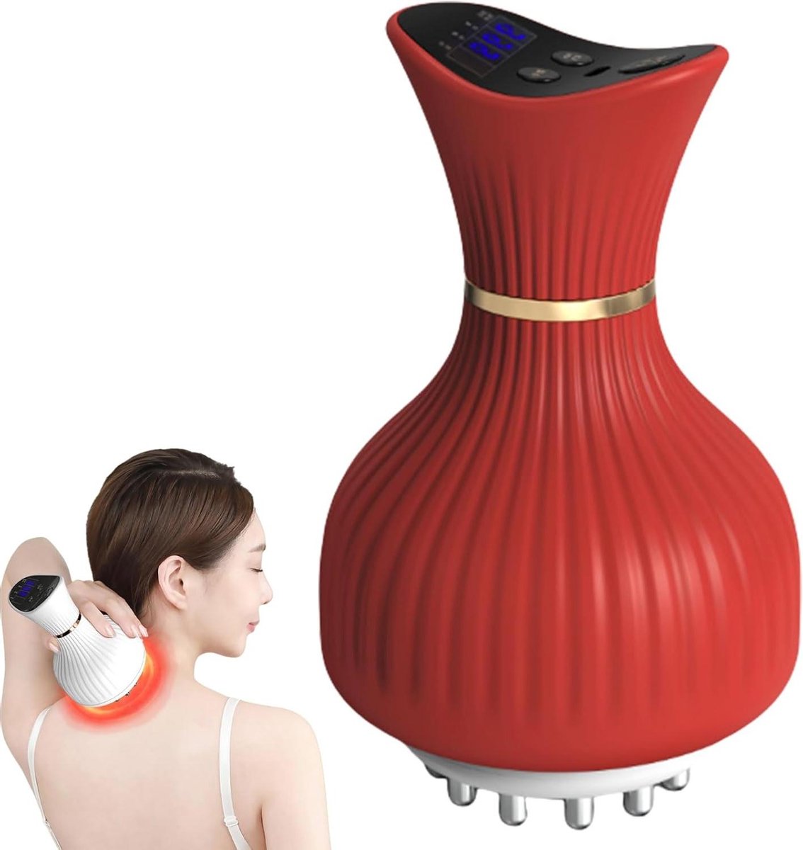 Beenmassager - Beenstimulator - Spierontspanning - Draadloos en Oplaadbaar - 60 Min Auto-uit - Wit