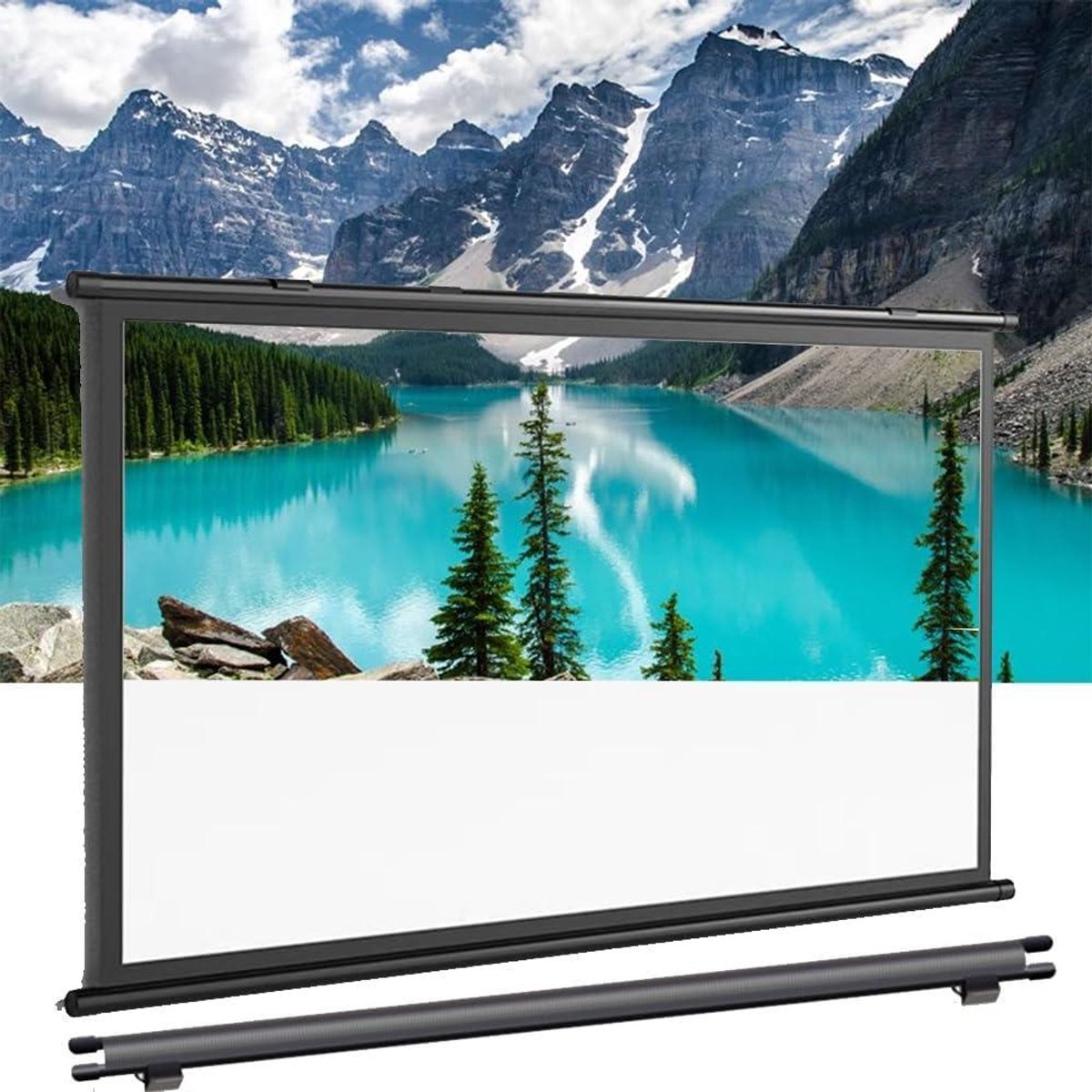 Projectiescherm - Projector scherm - Thuisbioscoop - Kreukvrij HD beeld - Tot 72 inch - Wit