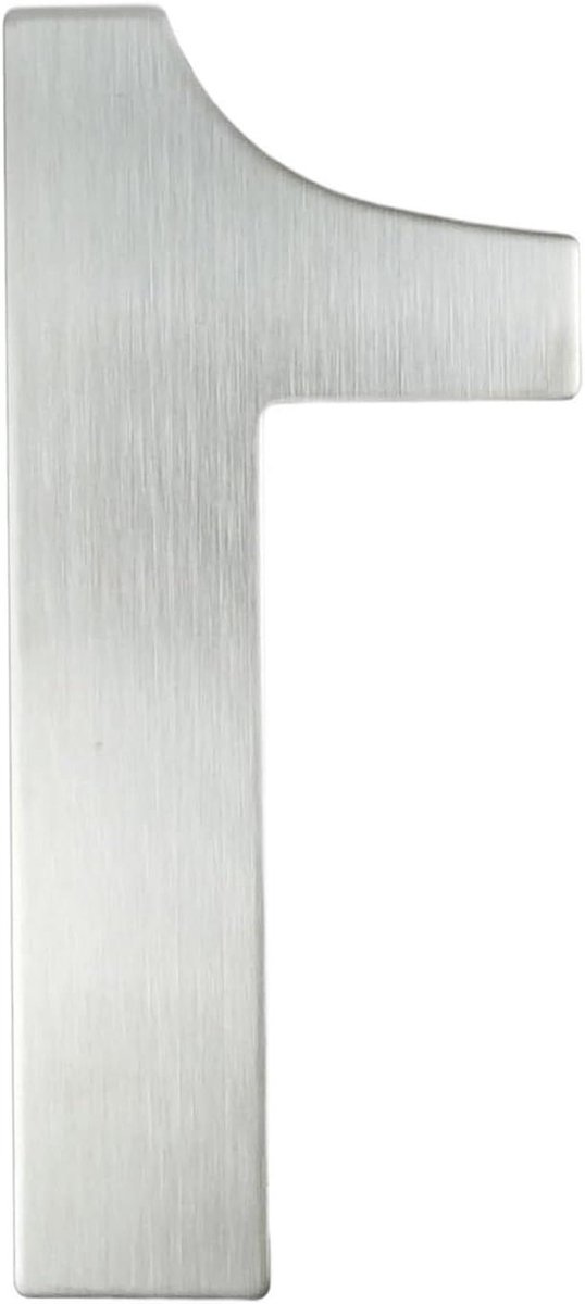 Huisnummer Plaat - Adres Nummer - Buiten Decoratie - Drijvend Effect - 30cm Hoog - Zilver