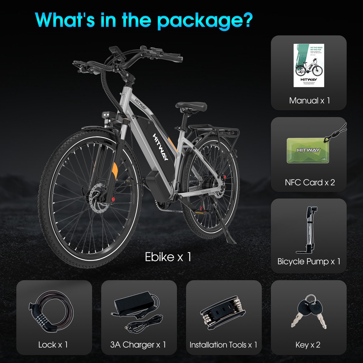 Elektrische Fiets Hitway BK27 Pro - 28 Inch City Commuter EBike met Afneembare 48V 16Ah Lithium Batterij - E-Bike met 250W Motor - APP Bediening – foto 2