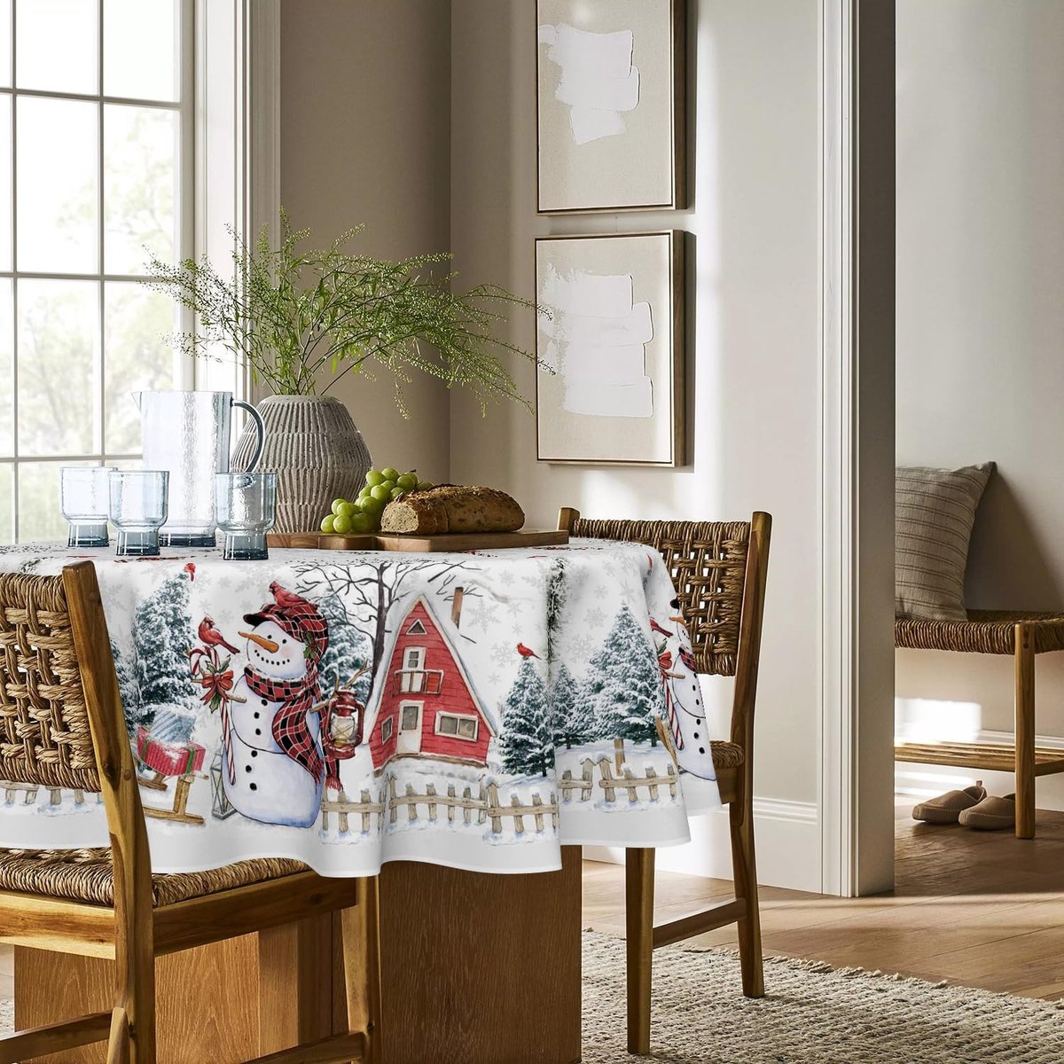 Dailygoods - Rond Tafelkleed voor Kerst en Feestdagen (120 cm)