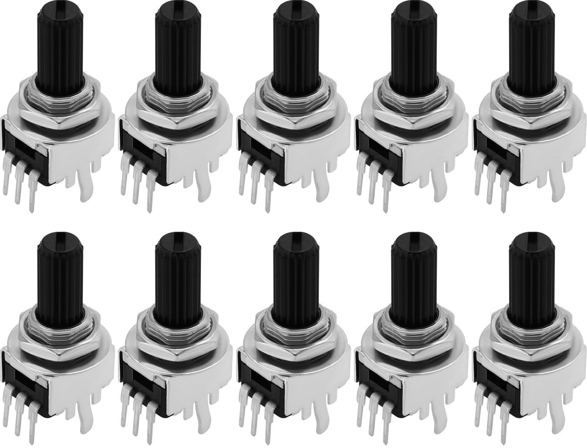 Dailygoods - 10 Stuks Logaritmische Potentiometer 100K Ohm
