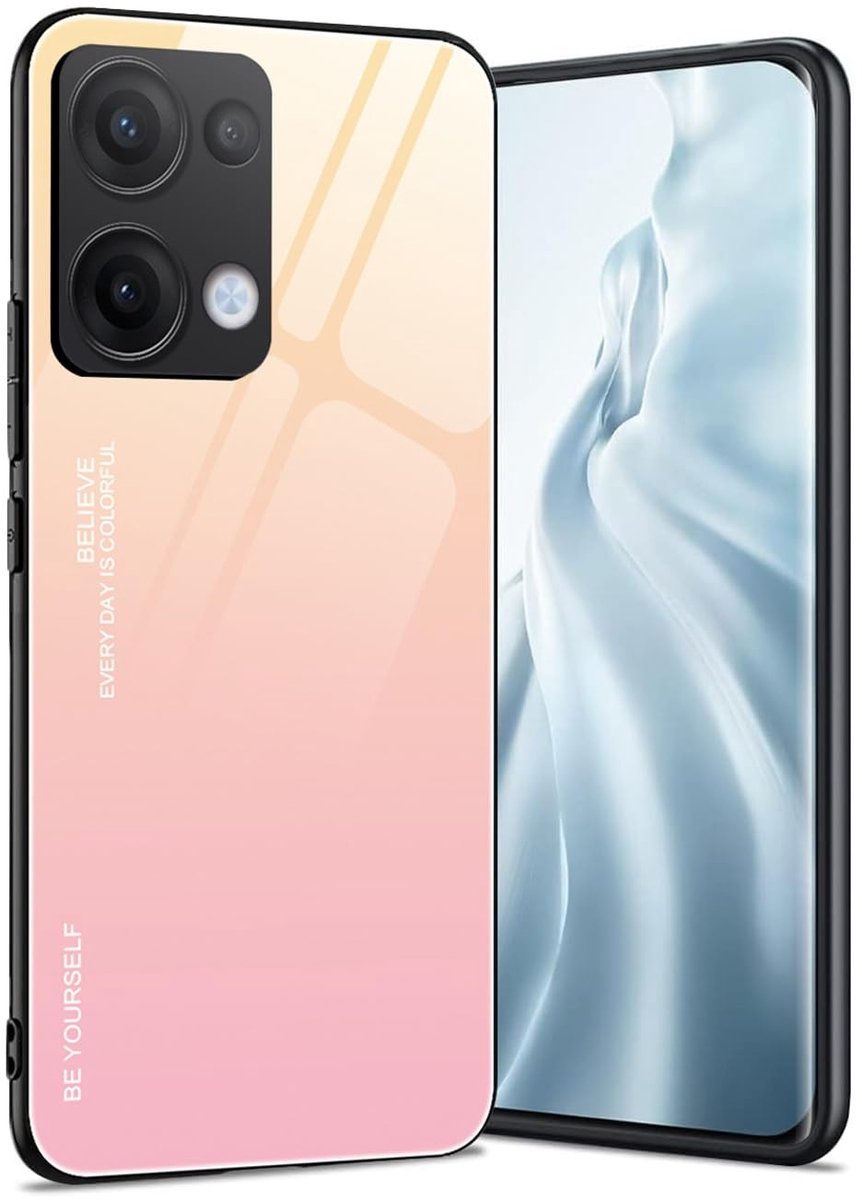 Dailygoods - Gradient Kleur TPU Hoesje voor OPPO Reno 13 5G met Card Holder